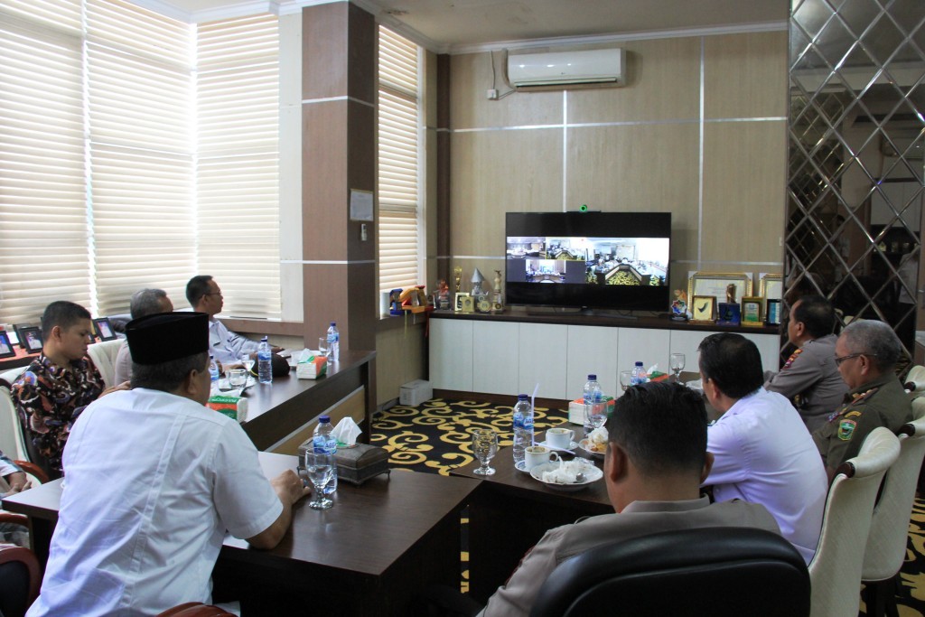 Kabupaten Solok Selenggarakan Video Conference Dalam Rangka Peresmian Sumatera Barat Command Center