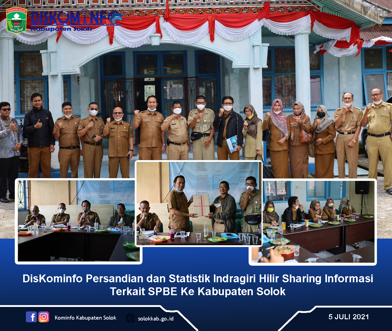 Diskominfo Persandian dan Statistik Kabupaten Indragiri Hilir Sharing Informasi Terkait  SPBE ke Kab
