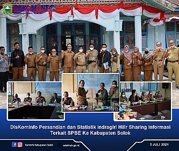Diskominfo Persandian dan Statistik Kabupaten Indragiri Hilir Sharing Informasi Terkait  SPBE ke Kab