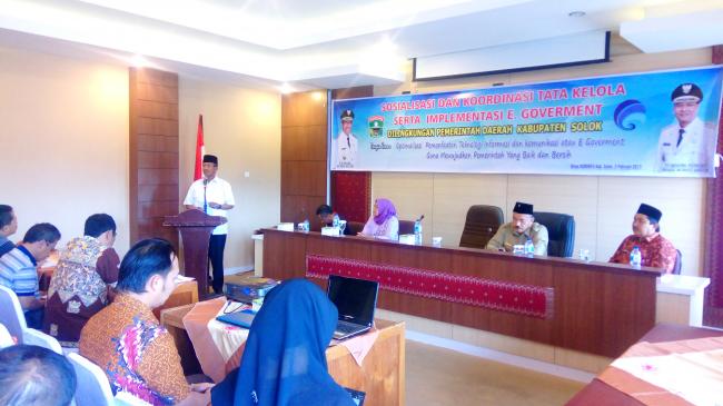 SOSIALISASI DAN KOORDINASI TATA KELOLA  E- GOVERNMENT DI  KABUPATEN SOLOK